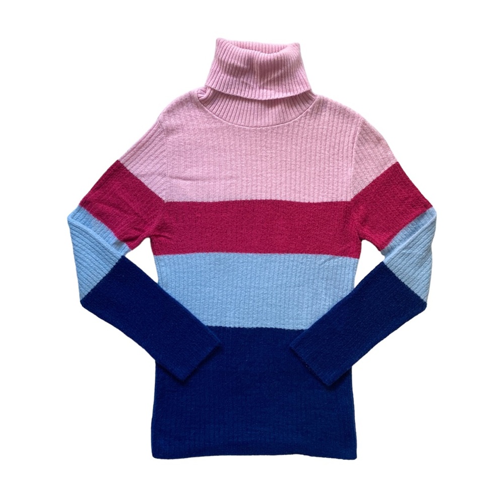 Vintage 00s Popsicle Striped Turtleneck 🍰